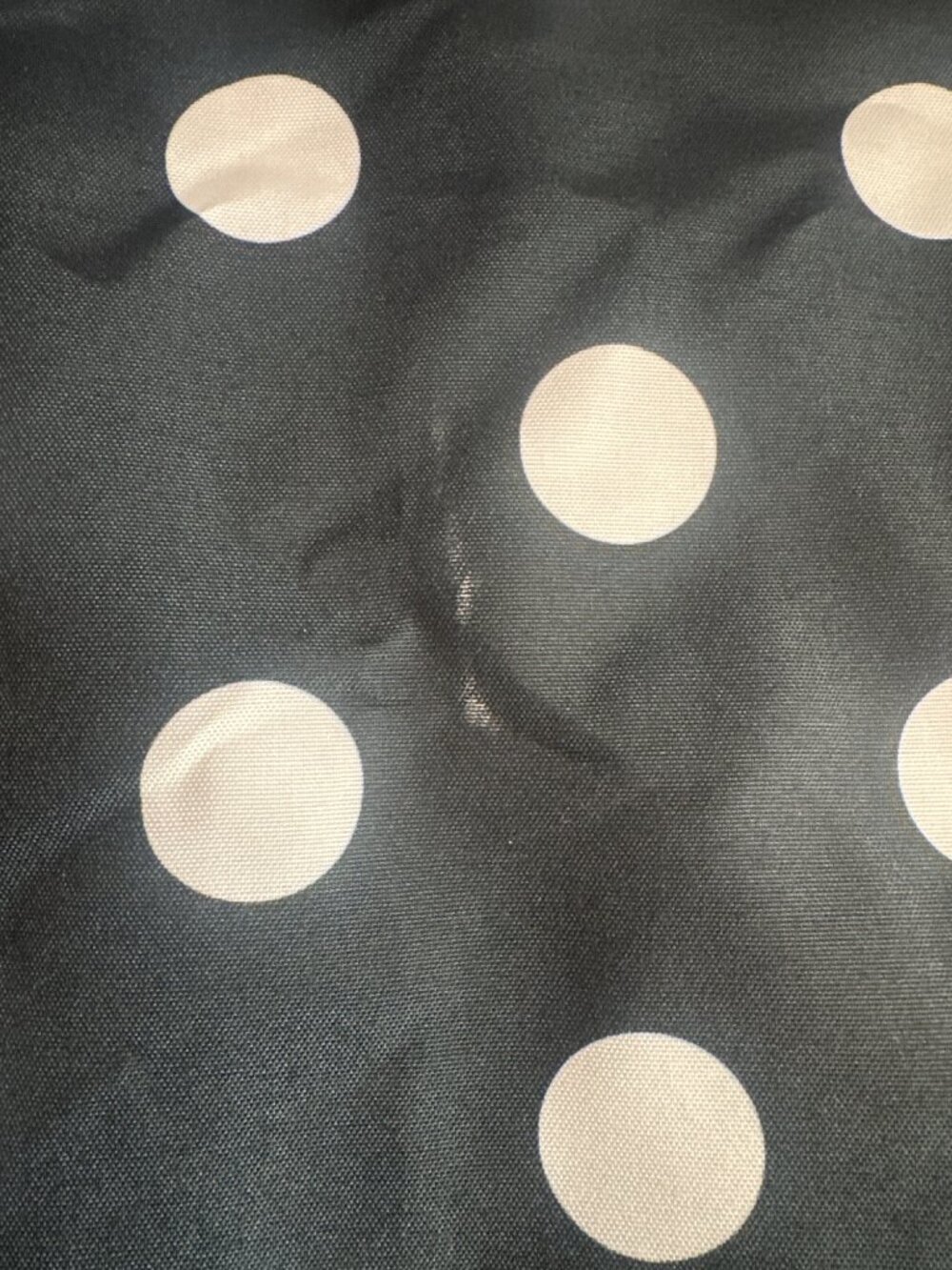 Kate Spade Tote Blk/White Polka Dot Lightwt Reusable Shopping Bag Iconic Classic - Picture 5 of 11